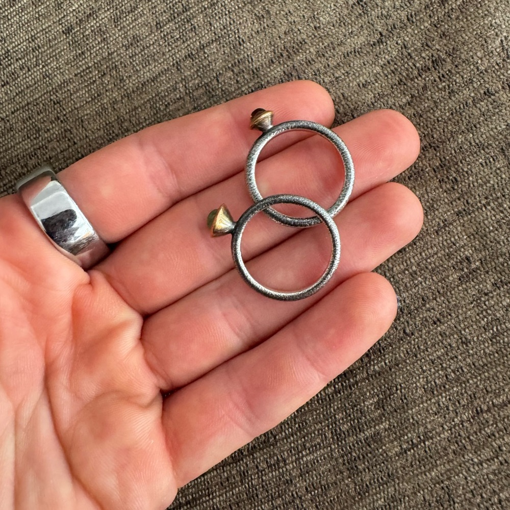 Weathered Silver Stackable Rings - image 4